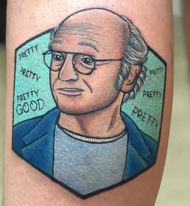 FYeahTattooscom  Saint Larry David by Ronnie Hicks at Studio Three